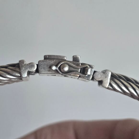 Buddha To Buddha Thick Sterling Silver 925 Bracelet Clasp Button 71g 8.5" Inches - Picture 6 of 9